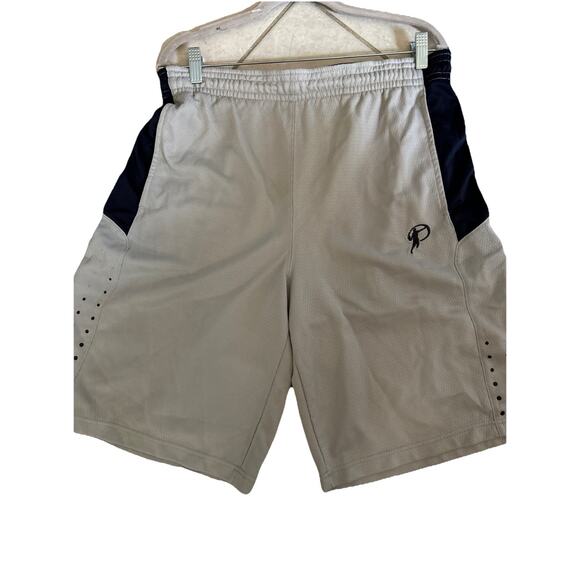 Basketball Shorts Men's Med-Large Shiny Blue Gray 90s Vintage Y2K Protege Shiny - Picture 1 of 14